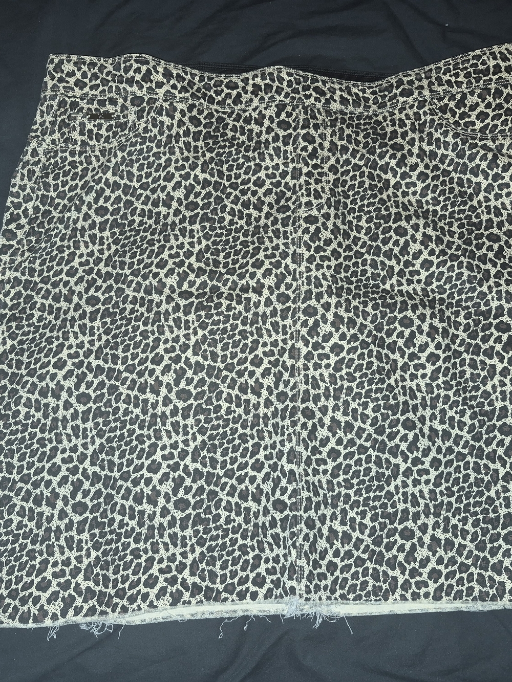 NWT Coco + Carmen Black and Brown Leopard Print Skirt - XXL